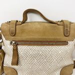 Anthropologie [] Jesslyn Blake Tan Cream Suede Messenger Crossbody Satchel Bag Photo 6