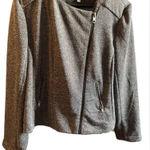 Catherine Malandrino  Runway Style Moto Jacket Blazer‎ Size XXL Grey Photo 0