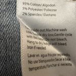 Risen Jeans Women’s 5/27 Light Wash Crossover Waist Crop Denim Capri Acid Wash Blue Photo 7