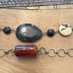 Boutique Chunky and natural Stones Beaded Link Necklace Red Photo 5