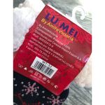 NWT Slipper Socks Let's‎ Get Lit Christmas Trees Holiday Lu Mei Stocking Stuffer Black Photo 6