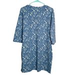 Southern Tide  Women's‎ Dress Blue Palm Print 3/4 Sleeve V-Neck Knit Medium Photo 2