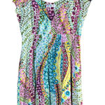 Jams World Vintage Womens M Short Sleeve V-Neck Dress Floral Bohemian Photo 0