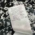 Ganni  Printed Crepe O Neck Blouse floral black white sz Photo 6