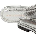 Good American Standout Slide Sandals in Silver Snake Women’s Size 8.5 Photo 3