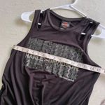 Harley Davidson Motorcycles Black Rhinestone Logo Tank Size S Photo 6