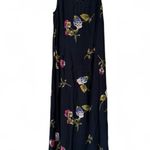 Vintage 90s Carol Anderson Floral Rayon Maxi Dress Black Size M Photo 0