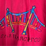 Vintage San Francisco Hooded Sweatshirt Red Size L Photo 2
