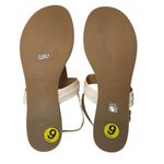 Coach  Caterine T-Strap Sandal in Ivory with Gold Accent Logo Plate, Size 9 Photo 5