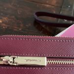 Kate Spade  Deep Berry Staci Leather Medium L-Zip Wristlet 8"x5" NWT Photo 2