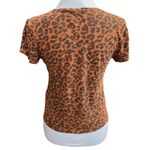 ZARA Animal Print Short Sleeve Shirt Brown Black Size Medium Photo 1