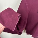 Cotton Citizen Hooded Sweatshirt Womens Medium Maroon Ombré Effect Cutoff Crop Photo 9