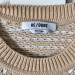 RE/DONE $350 NWT  50s CREWNECK LIGHT BEIGE MULTI SWEATER SZ SMALL Photo 2