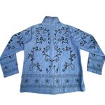 Denim & Co Vintage Floral Embroidered  Button Up Jacket Photo 1