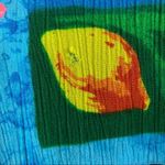 BOP Vintage Art to Wear Tropical Scene Women in Action Art Vibrant Artsy 1X Blue Photo 11