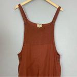 Overalls Slouchy Kaya Wear Relaxed Fit Brown Women Sz Medium Rolled Cuff Cotton Photo 4