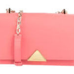 Emporio Armani NWOT  Coral Pink Leather Chic Girlcore Edgy Girly Work Crossbody Photo 0