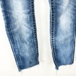 Rock Revival  Alivia Blue Light Wash Distressed Fray Hem Skinny Jeans, Size 27 Photo 11
