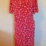 R & K Career Dress Womens 16 Used Career Red Purple Photo 0