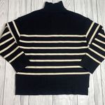 ZARA NWT  Black Striped Sweater Quarter Zip Blogger Favorite Small Photo 13