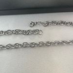 Link Chain Necklace for Men Women Streetwear Hip Hop Unisex Style Silver Photo 2