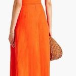Mara Hoffman NWT Paula cutout linen-blend midi dress in orange papaya 00 Photo 1