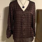 Verve Ami Verve Maroon Black Geometric Blouse Photo 0