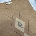 ESCADA Vintage Argyle Sweater Vest Womens Size Large Wool Cashmere Silk Academia Tan Photo 1