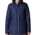 Columbia NWOT Copper Crest Womens Small Blue Fleece Lined Jacket Quilted No Hood Photo 3