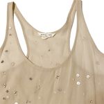 Club Monaco Club‎ Monaco Silk Sequined Sheer Nude Tank Top Size Small Photo 4