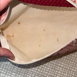 Longchamp  Unique Toile Clutch Pouch Red and White Made In France Photo 4