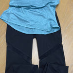 CRZ Yoga  Blue Tank Top and Black Old Navy leggings. Photo 0