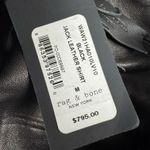 Rag and Bone Rag‎ & Bone Jack Leather Button Down Shirt Blouse Shacket Black Sz M NWT $795 Photo 5