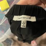 Max Studio Cute  black semi-sheer whimsigoth fairy pleated mini skirt elastic Photo 3