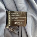 Baltic Born  Venice Lace Maxi Dress size Large Slate Blue Surplice V Neckline Photo 12