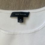 Ann Taylor  White Short Sleeve Sweater Tee Heavyweight Size Medium Photo 1