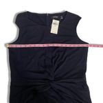 Ralph Lauren NWT Size 12  Twist Front Jersey Dress Sleeveless Navy Blue Midi New Photo 6
