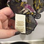 Free People  Katomi Oversize Black Floral Kimono Sleeve Top Size‎ Small Photo 5