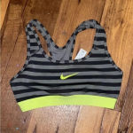 Nike  Women Athletic Stripe Dri-fit Gray Sports Bra Size XS Photo 0