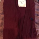 Abercrombie & Fitch Maroon Long Cardigan Photo 0