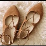Ecco Ballerina Flats In Suede Leather - Camel/Tan Color - NIB Size 10/10.5 Photo 1