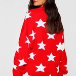 Boohoo NWT Oversized Star Knitted Thick Sweater M/L Photo 0