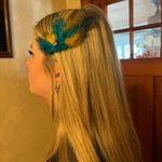 White & grey Feather & Gem Hair Clip Hair Accessory Gray Photo 5