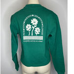 Outdoor Voices Women's Size XXS Picking Flowers Cropped Sweatshirt Green NWT Photo 3