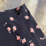 Brandy Melville  Black Grunge Floral Mini Wrap Skirt Photo 2