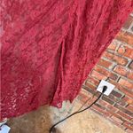 May & July  womens lace button front slit maxi dress terra cotta S Photo 1