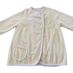 Vintage Terrycloth robe jacket double breasted beach pool vacation yellow medium Photo 10