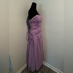JESSICA Purple Lavender Ruched Beaded Strapless Long Prom Formal Dress 10 Photo 2