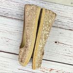 SO  Round Toe Ballet Flats Sequin Espadrille Blush Gold Size 8 Photo 5