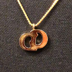 Christian Dior  Gold Plated CD Monogram Pendant Necklace w/ DIOR BOX, DUST BAG Photo 5